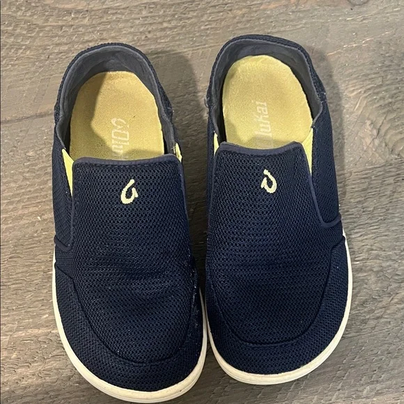 OluKai Nohea Mesh Shoes Navy Blue Slip On Lightweight Loafers - Boys Size 13 - Picture 11 of 11